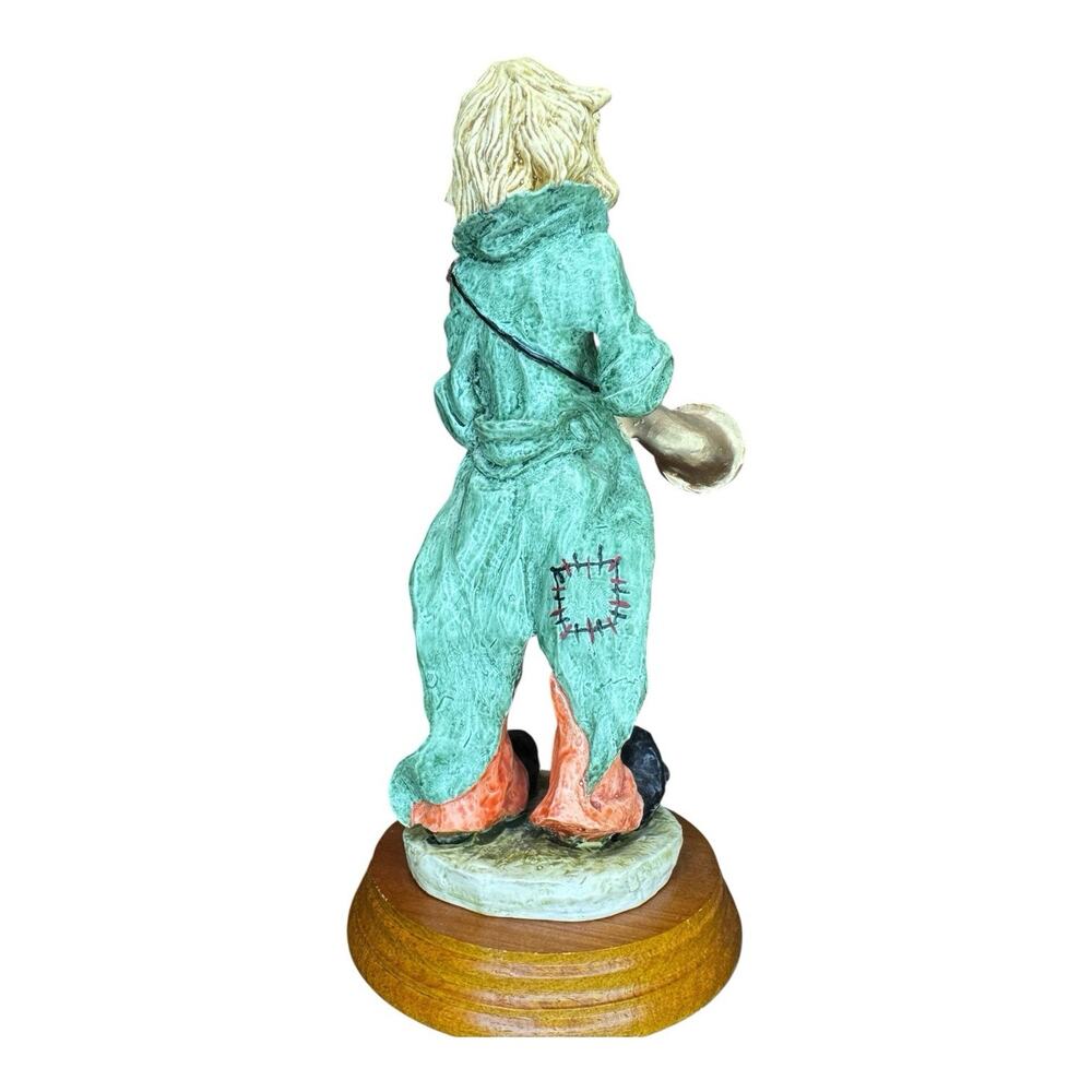 Colorful Clown Playing Saxophone Figurine with Gold Accents - Picture 5 of 8